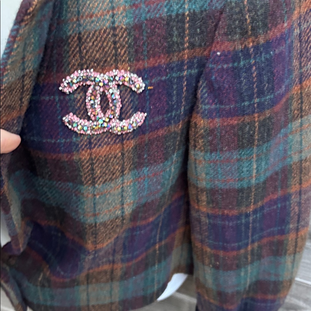 Chic Multicolor Plaid Blazer - image 3